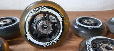 Set ruote pattini in linea  76mm