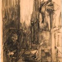 Bonetti Gianfranco. Matita su carta.