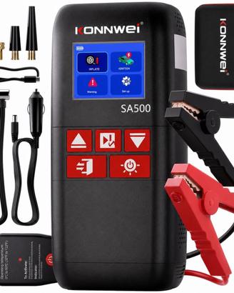 KONNWEI 4 IN 1 Booster Avviamento Auto con Compres