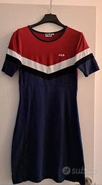 vestito elastizzitao FILA blu e rosso