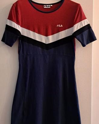 vestito elastizzitao FILA blu e rosso