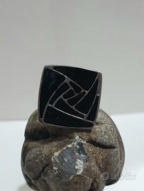 Anello vintage United colours of Benetton argento