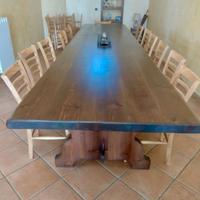 Tavolo 4,5 metri in legno massello – piano unico