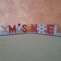 Scritte in legno natalizie ad incastro