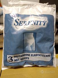 3 x Serenity mutandine rete elasticizzate tg.L 3pz