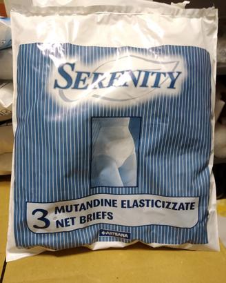 3 x Serenity mutandine rete elasticizzate tg.L 3pz