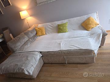 AmpioDivanoAngolare conLetto Estraibile e Penisola