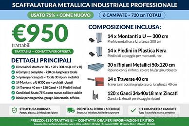 Scaffalatura industriale in metallo 