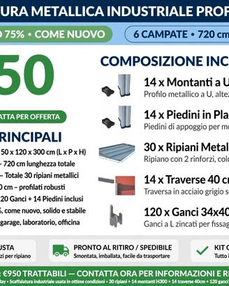 Scaffalatura industriale in metallo 