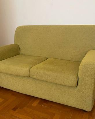 Divano 2 posti compatto salvaspazio, sfoderabile