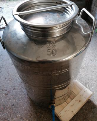 fusto in acciaio inox da 50 litri