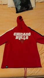 Felpa NBA Chicago Bulls Rossa con Cappuccio