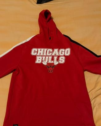Felpa NBA Chicago Bulls Rossa con Cappuccio