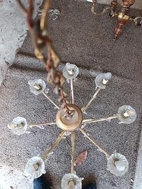 Lampadario vintage con ciondoli