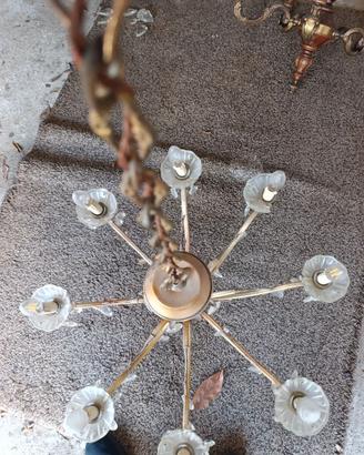 Lampadario vintage con ciondoli