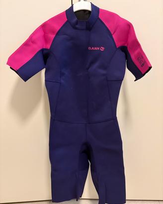 Muta shorty surf bambini 1,5 mm nero-azzurro