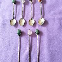 Set cucchiaini da caffè più spiedini per cocktail 