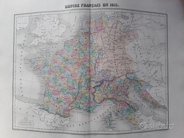 Carta geografica dell'Ottocento