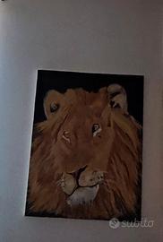 Leone pittura acrilico