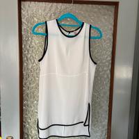 Cannotta bianca con profili neri