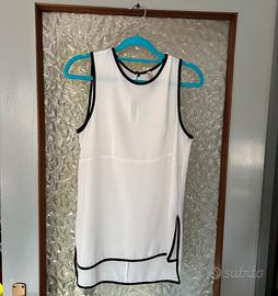 Cannotta bianca con profili neri