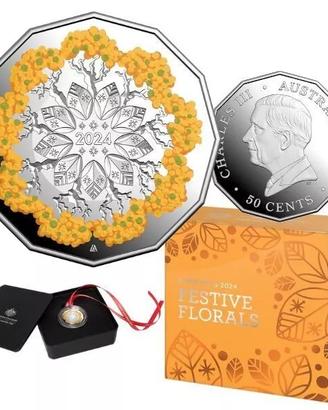 Australia 2024 - 50c Ag - Christmas Festive Floral