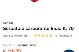 Serbatoio carburante 70 lt