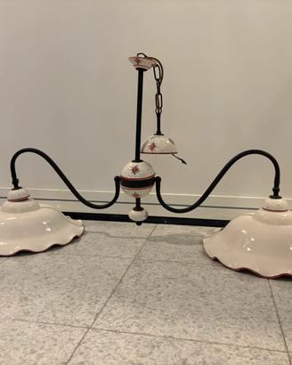 Lampadario bilanciere rustico