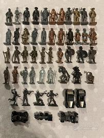kinder 45 figure + 5 veicoli Metallfiguren