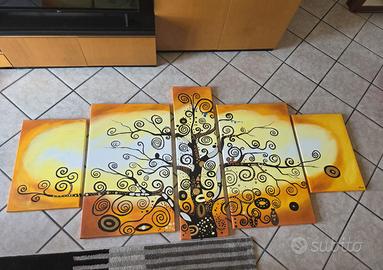 Quadro albero della vita 5 pezzi