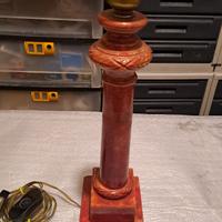 Lamp. da tavolo vint. in Alabastro rosso – Anni 70