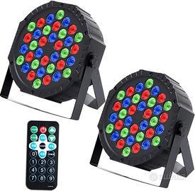 Coppia Par LED 36 Watt RGB slim con telecomando