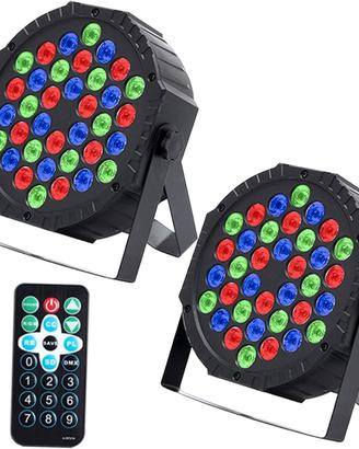 Coppia Par LED 36 Watt RGB slim con telecomando