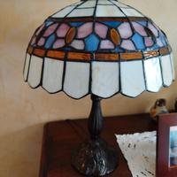 Lampada liberty in vetro cattedrale