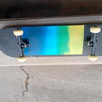 Skateboard Professionale – Grafica Sfumata Blu/Gia