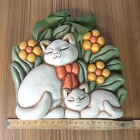 Thun con Gatti e Fiori Deliziosa Formella Vintage