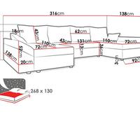 Divano letto con doppia penisola