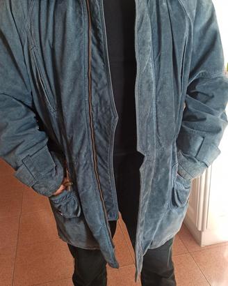 giaccone uomo pelle scamosciata 