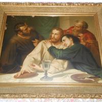 Quadro antico di A. Schmitz "L'ultima Cena"