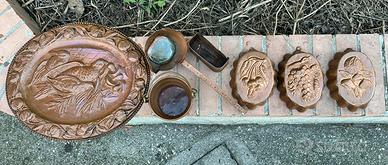 Set oggetti decorativi in rame