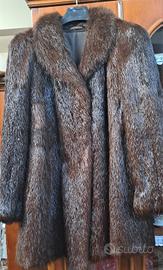 Pelliccia vintage in vera pelliccia di nutria
