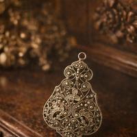 Antico ciondolo filigrana primo ‘900 argentato