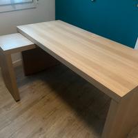 Scrivania Ikea MALM Rovere con piano estraibile