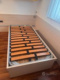 LETTO SINGOLO MOBILE IN LEGNO DOPPIO