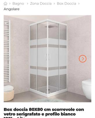 box doccia 80x80 nuovo