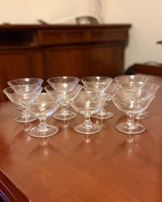 Set 11 coppe vintage da spumante/macedonia