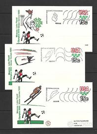 Giro 9 buste Olimpiadi invernali Lake Placid ‘80