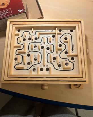 Gioco del Labirinto in Legno con Manopole
