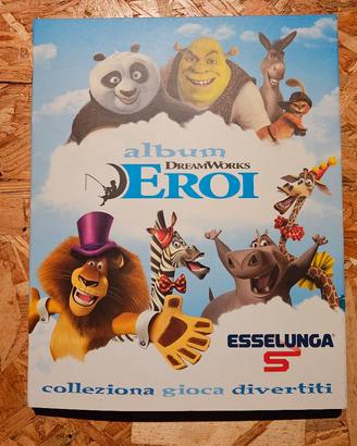 Album figurine dreamworks eroi completo nuovo