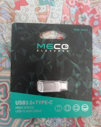 Chiavetta USB 3.0 + Type-C 64GB – MECO Eleverde 